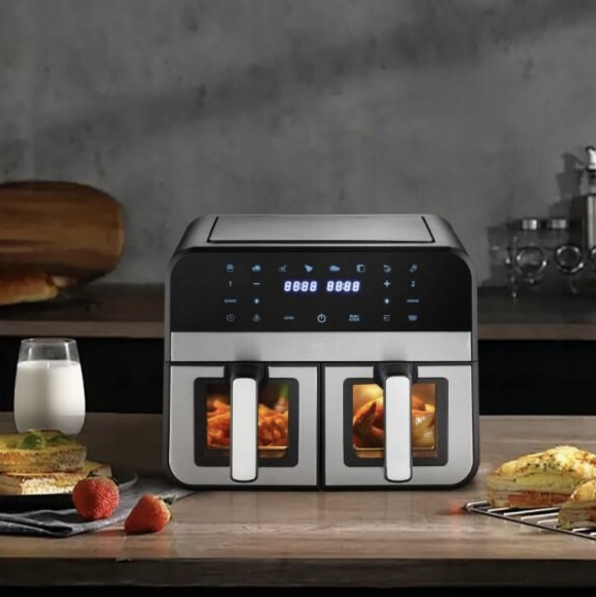 Аэрофритюрница MS-3226 для швидкого приготування здорових страв ∙ Аерогриль MS-3226 кухонний прилад потужністю 4800 Вт - мініатюра 7