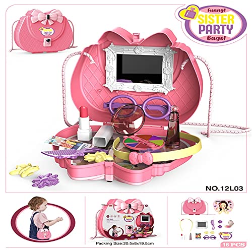 Дитячий косметичний набір Kids Pretend Toy Bag сумка для макіяжу з дзеркалом ∙ Ігровий набір Kids Pretend Toy Bag для дівчат - мініатюра 2