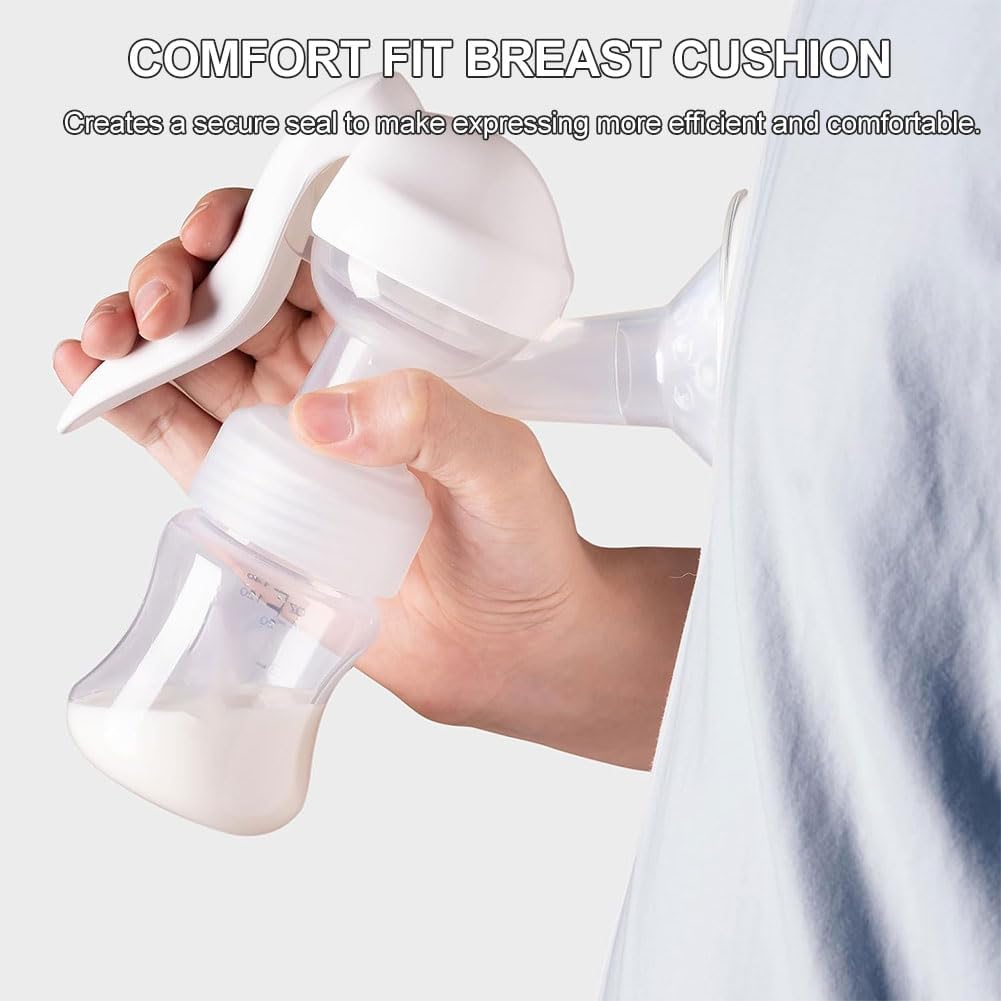 Ручний молоковідсмоктувач + пляшечка для годування та зберігання грудного молока ∙ Портативний силіконовий молоковідсмоктувач для годування - мініатюра 5