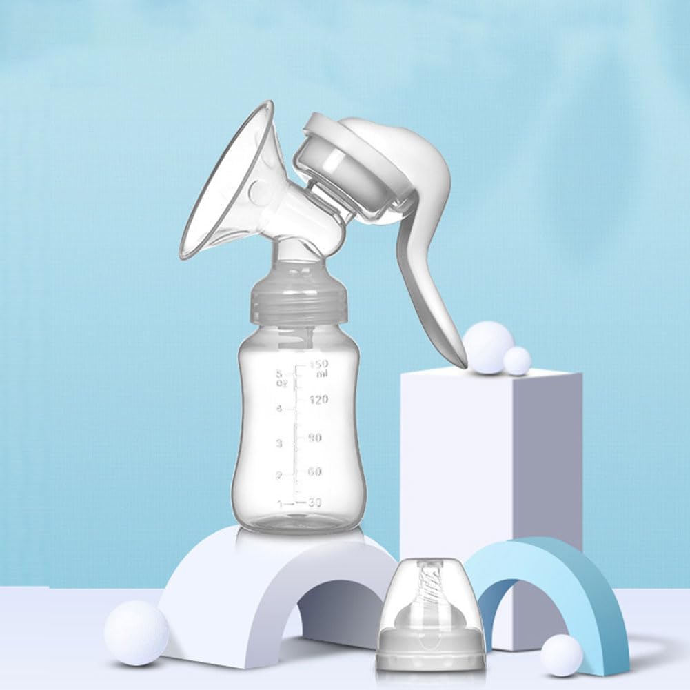Ручний молоковідсмоктувач + пляшечка для годування та зберігання грудного молока ∙ Портативний силіконовий молоковідсмоктувач для годування - мініатюра 8