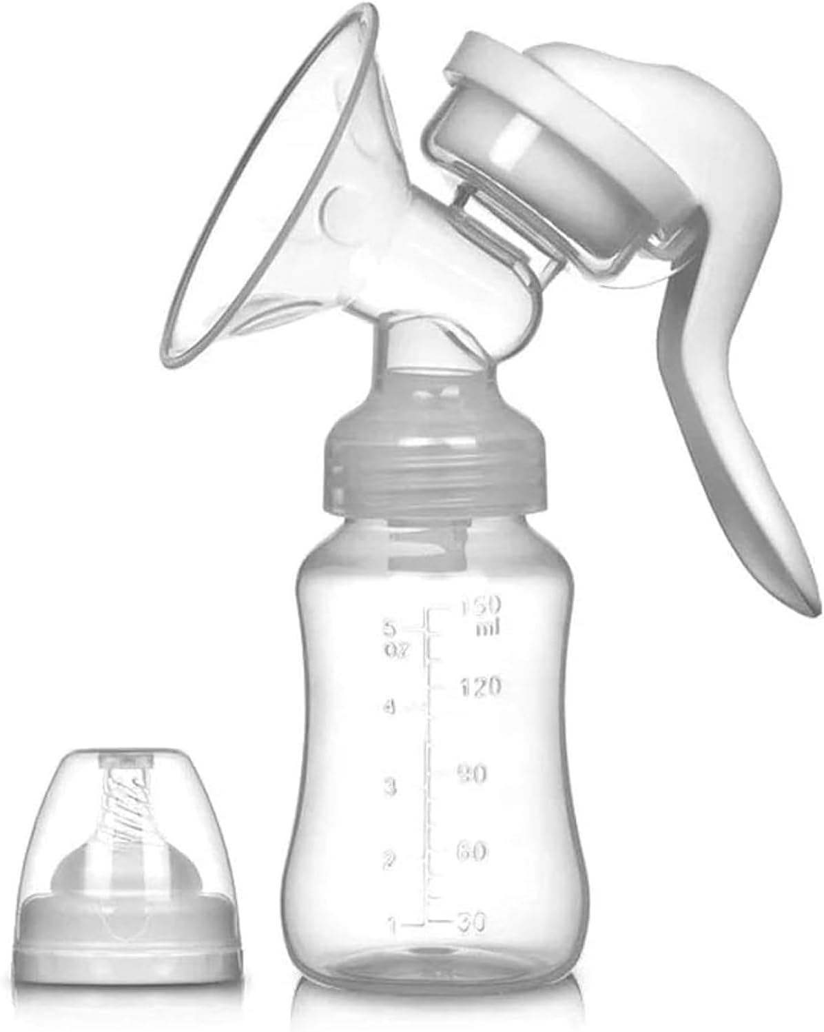 Ручний молоковідсмоктувач + пляшечка для годування та зберігання грудного молока ∙ Портативний силіконовий молоковідсмоктувач для годування - мініатюра 9