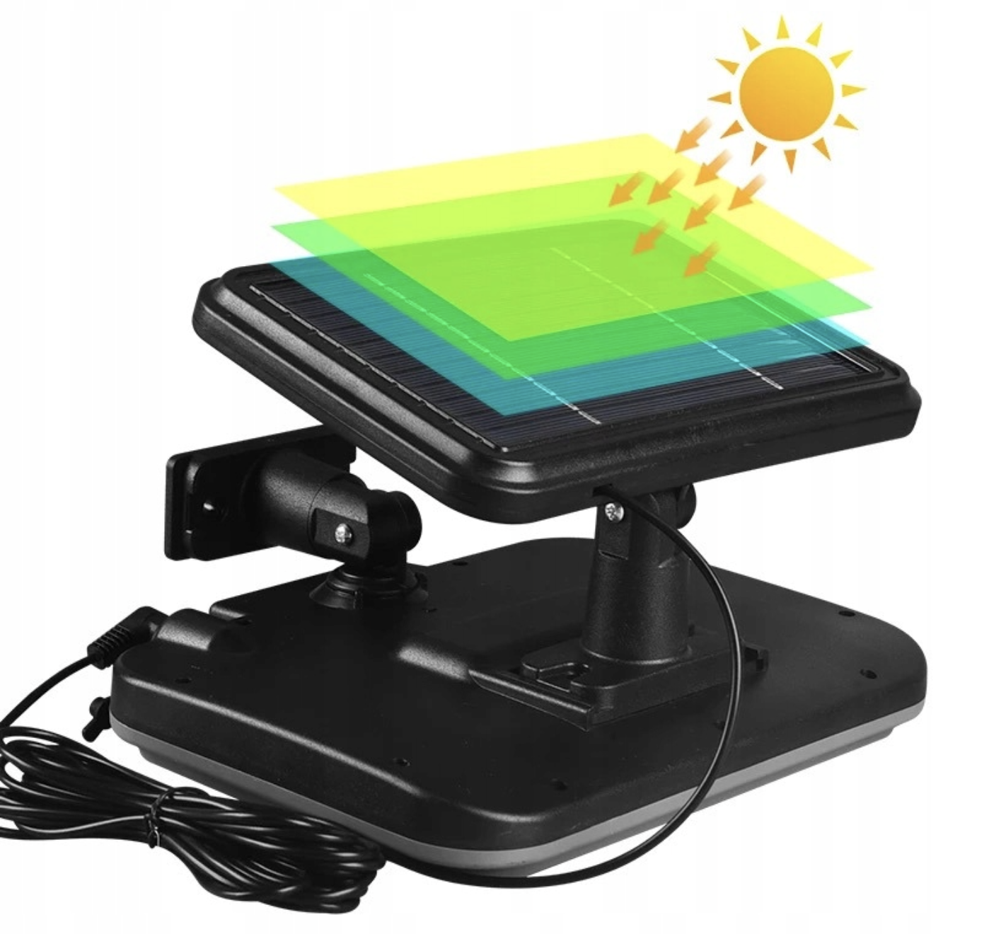 Вуличний LED акумуляторний світильник з датчиком руху на сонячній батареї GL-10 COB ∙ Настінний сонячний світильник COB LED GL-10 - мініатюра 4