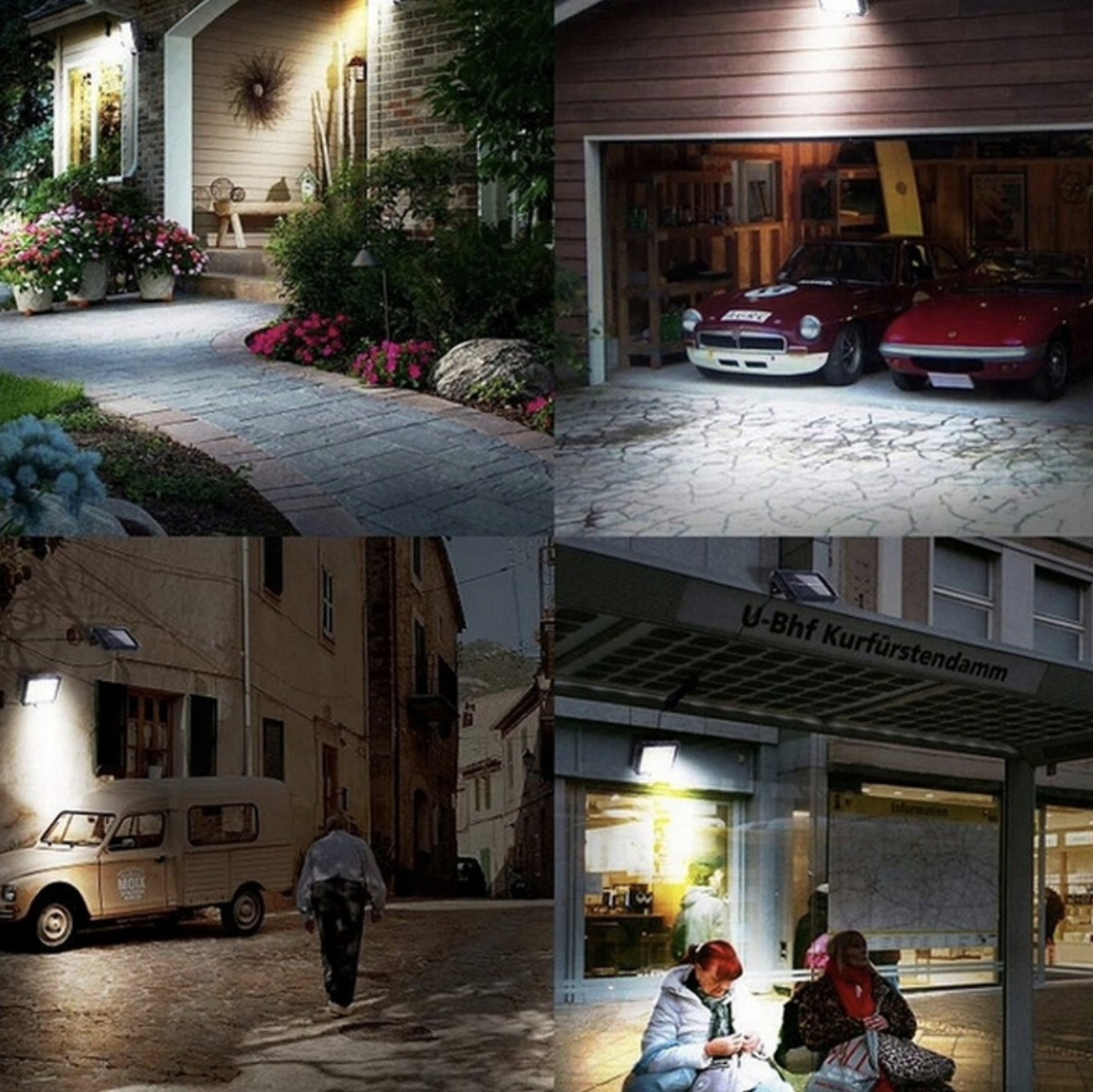 Вуличний LED акумуляторний світильник з датчиком руху на сонячній батареї GL-10 COB ∙ Настінний сонячний світильник COB LED GL-10 - мініатюра 6