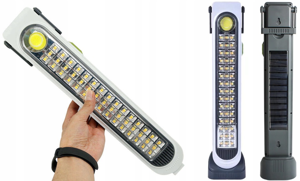 Світлодіодний акумуляторний ліхтар HEL-6855T з сонячною панеллю ∙ Портативний LED-ліхтар для дому та вулиці - мініатюра 3