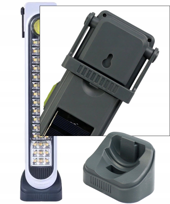 Світлодіодний акумуляторний ліхтар HEL-6855T з сонячною панеллю ∙ Портативний LED-ліхтар для дому та вулиці - мініатюра 7