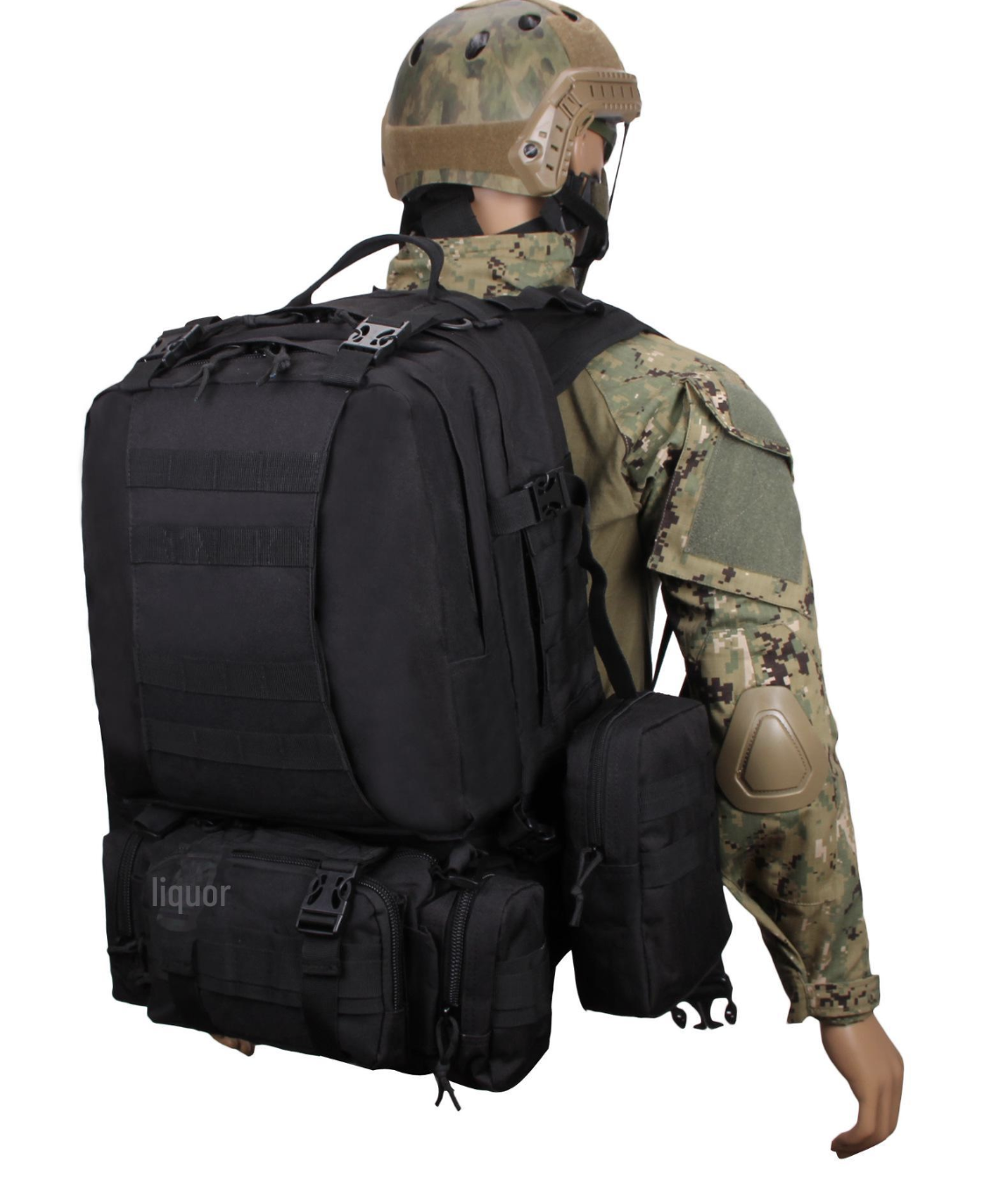 Військовий тактичний рюкзак BGINVEST 51009 52 л ∙ Армійський рюкзак із системою MOLLE для туризму та служби - мініатюра 2