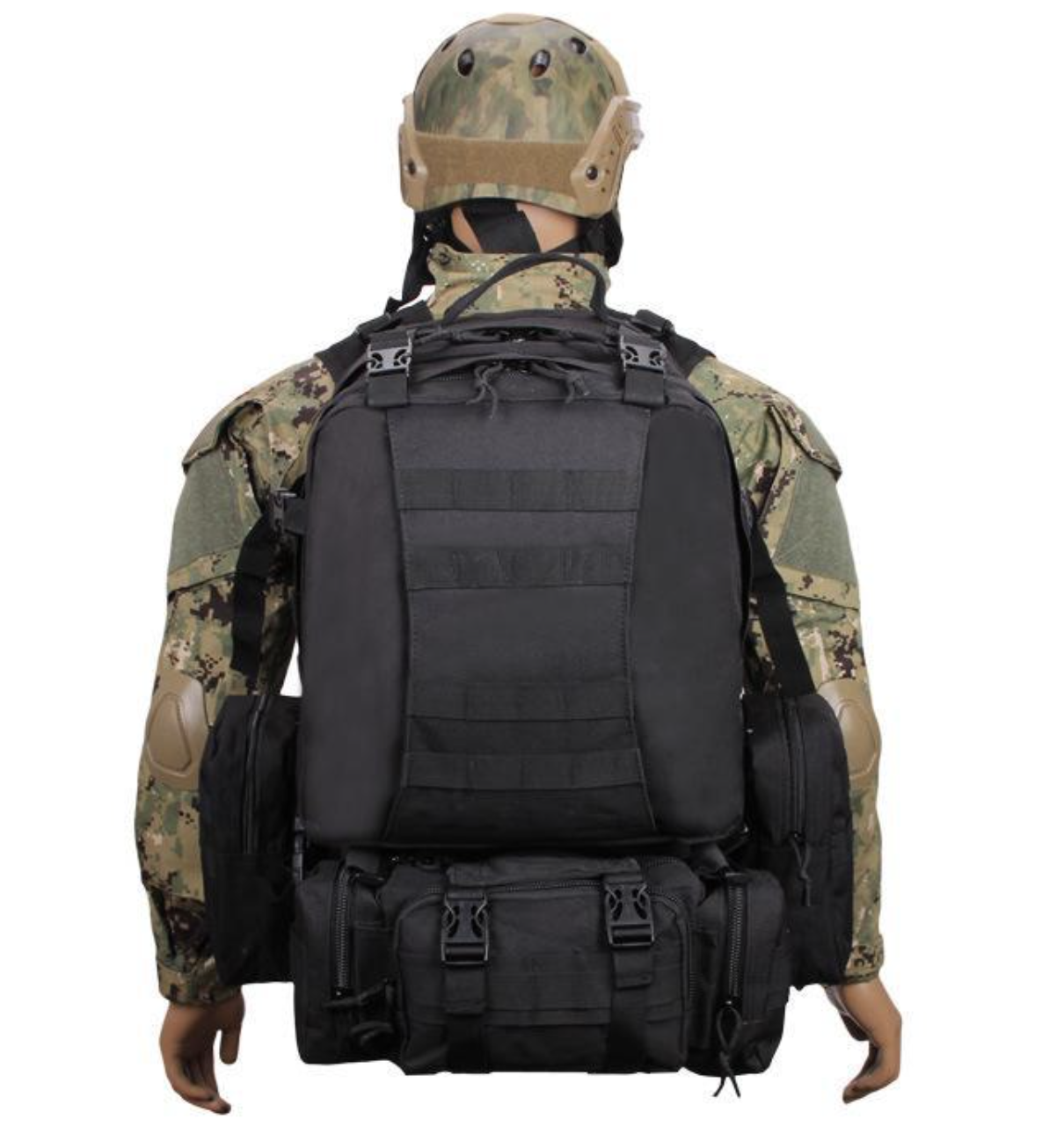 Військовий тактичний рюкзак BGINVEST 51009 52 л ∙ Армійський рюкзак із системою MOLLE для туризму та служби - мініатюра 3