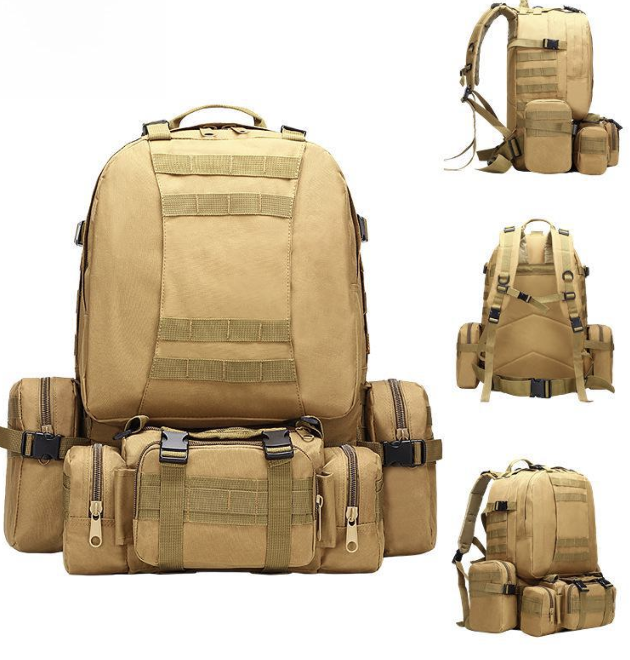 Військовий тактичний рюкзак BGINVEST 51009 52 л ∙ Армійський рюкзак із системою MOLLE для туризму та служби - мініатюра 7