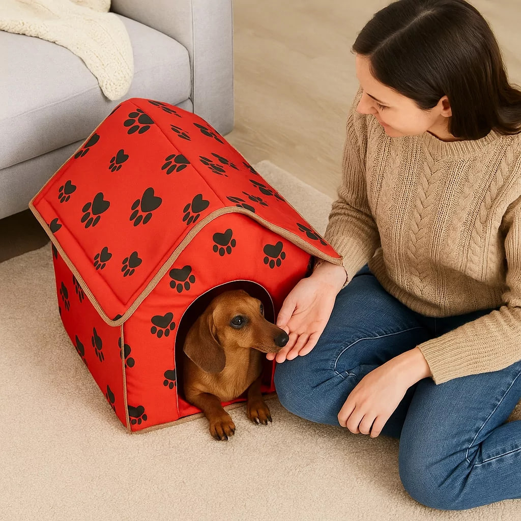 Будка для собак і котів Portable Dog House для собак і котів ∙ Велика портативна будка Portable Dog House - мініатюра 4