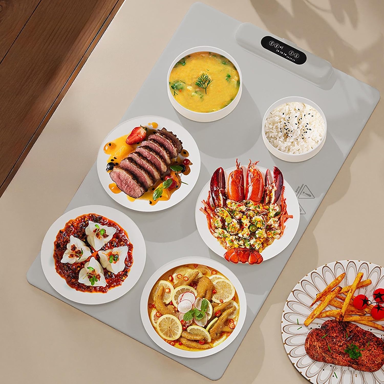 Багатофункціональний електричний килимок для підігріву їжі 1091 ∙ Килимок-підігрівач 1091 з сенсорним керуванням - мініатюра 5