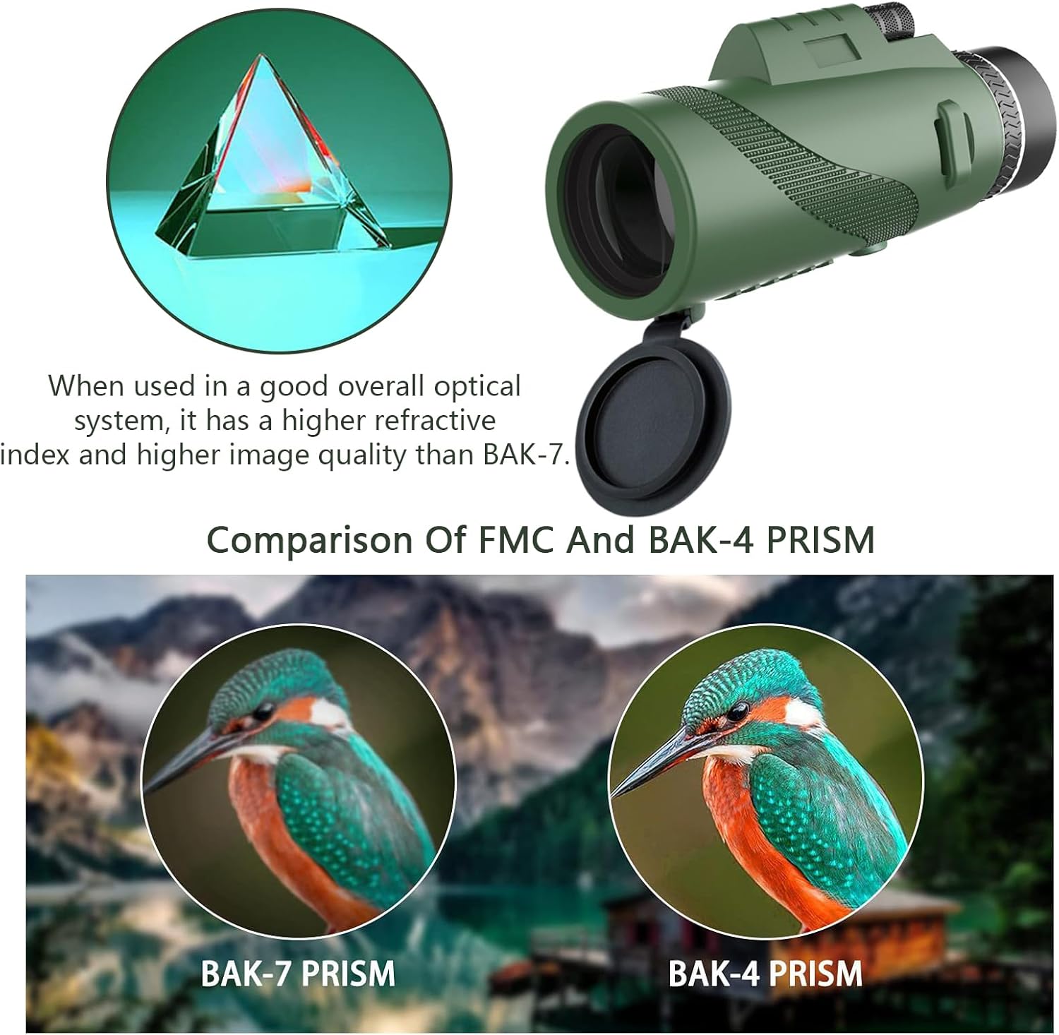 Монокуляр BEDELL 40x60 з чохлом ∙ Компактний монокуляр BEDELL 40x60 для спостережень на природі та в місті - мініатюра 6