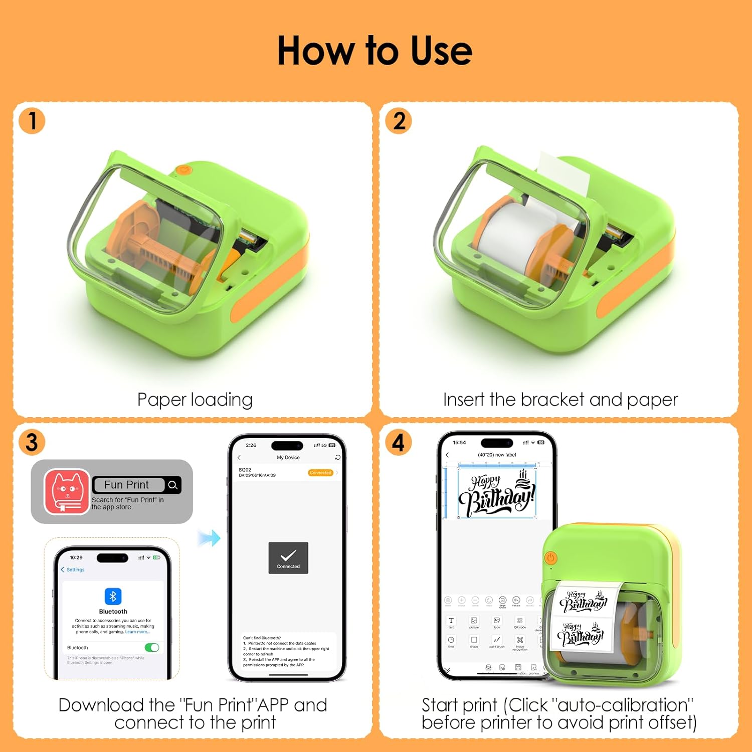 Портативний принтер для наклейок та етикеток B-3 ∙ Міні-принтер для термодруку без чорнил B-3 - мініатюра 2