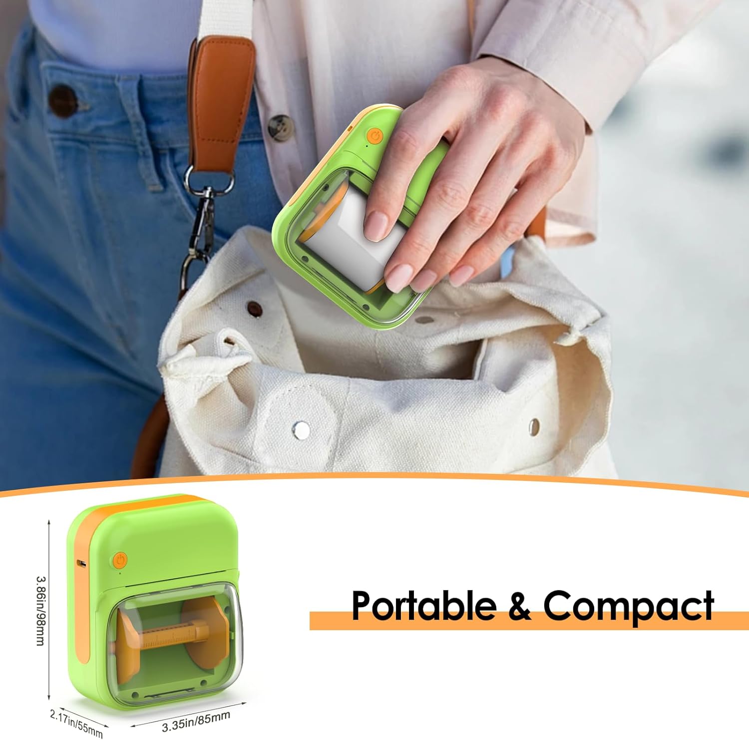 Портативний принтер для наклейок та етикеток B-3 ∙ Міні-принтер для термодруку без чорнил B-3 - мініатюра 4