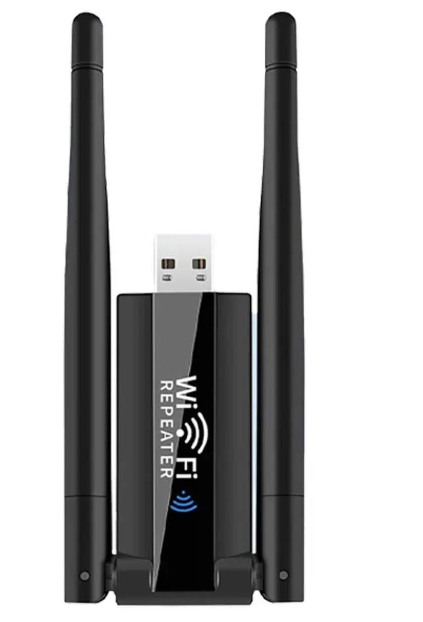 USB ретранслятор / підсилювач Wi-Fi сигналу на 2 антени ∙ Репітер USB Wi-Fi 300 Мбіт - мініатюра 3