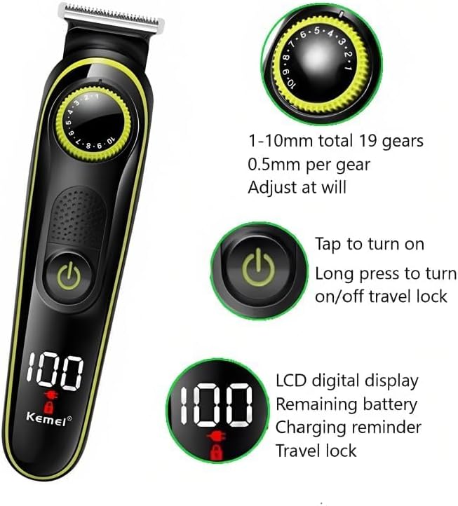 Машинка для стрижки 5в1 Kemei KM-696 для волос ∙ Універсальний тример Kemei KM-696 для волосся та бороди - мініатюра 4