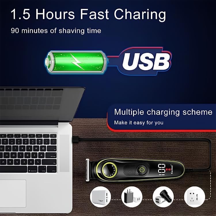 Машинка для стрижки 5в1 Kemei KM-696 для волос ∙ Універсальний тример Kemei KM-696 для волосся та бороди - мініатюра 8