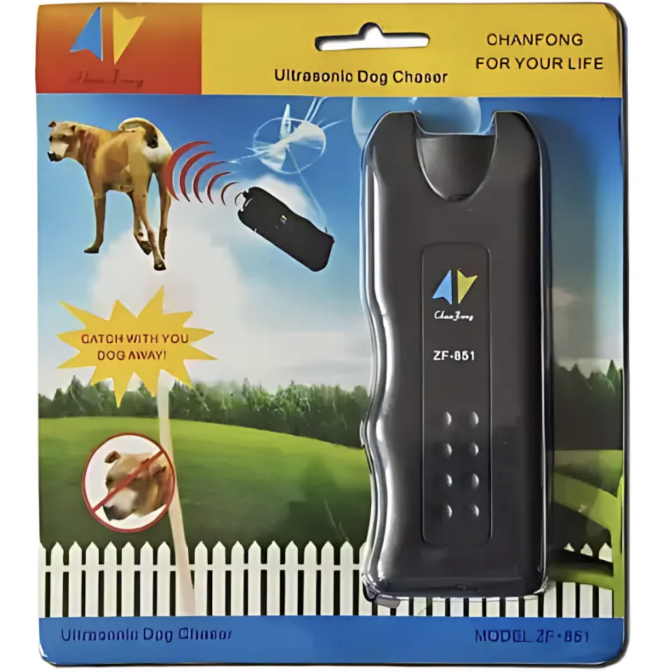 Відлякувач собак Ultrasonic Dog Reppeler ZF-851 з ліхтариком ∙ Ультразвуковий відлякувач собак ZF-851 з ліхтариком і лазерним покажчиком - мініатюра 9