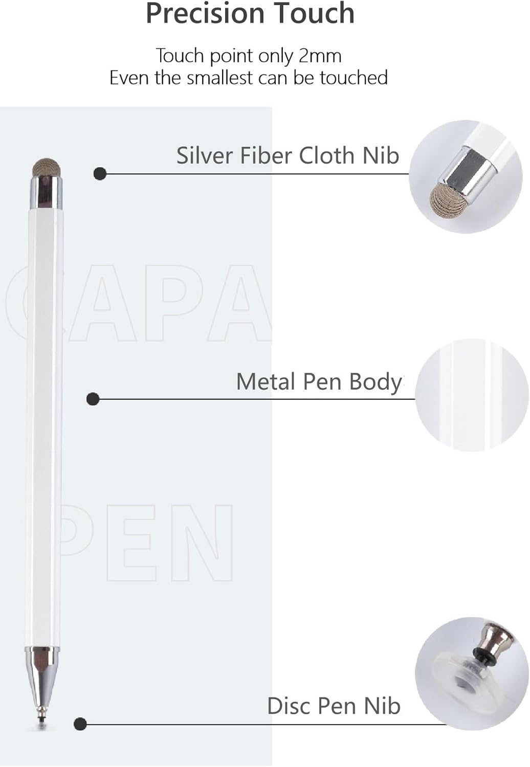 Звичайний стилус JB-01 / JB-02 – універсальне перо для сенсорних екранів ∙ Стилус для телефону JB-01 / JB-02 планшета та комп’ютера - мініатюра 4