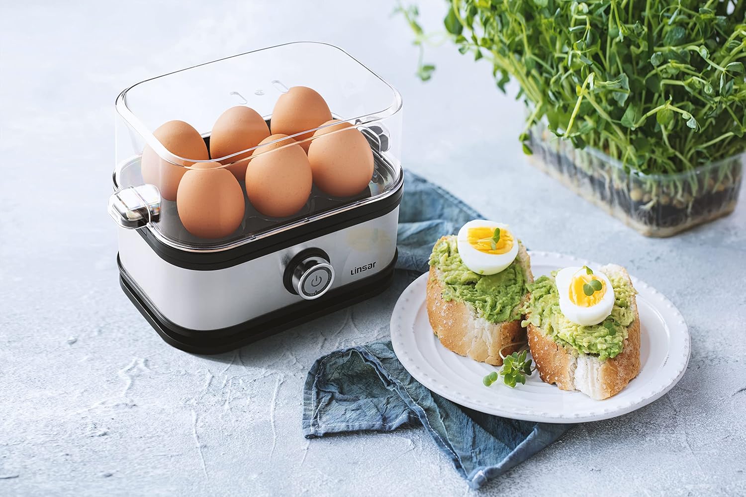 Електрична яйцеварка на 6 яєць для кухні ∙ Зручна та безпечна яйцеварка на 6 яєць - мініатюра 4