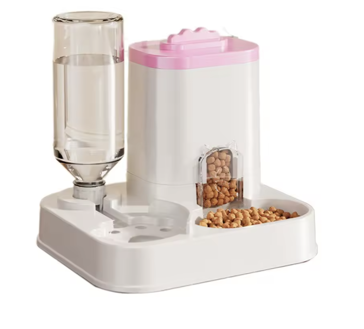 Автоматична поїлка для котів і собак зі вбудованим контейнером для корму ∙ Поїлка-кормушка 2 в 1 для домашніх тварин