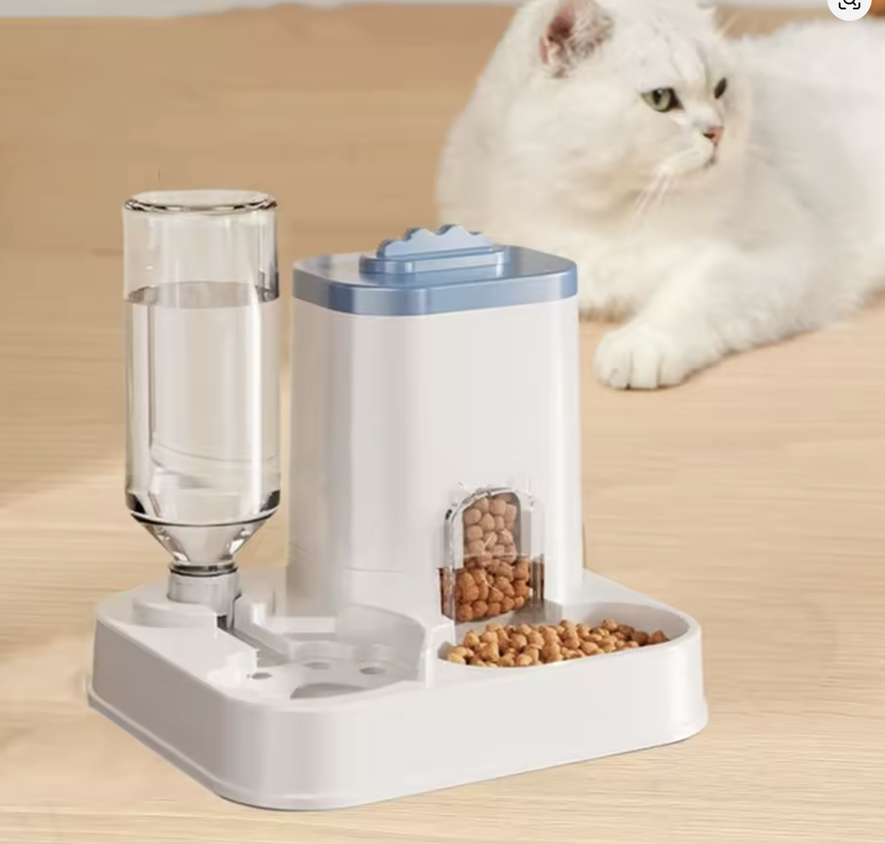 Автоматична поїлка для котів і собак зі вбудованим контейнером для корму ∙ Поїлка-кормушка 2 в 1 для домашніх тварин - мініатюра 2