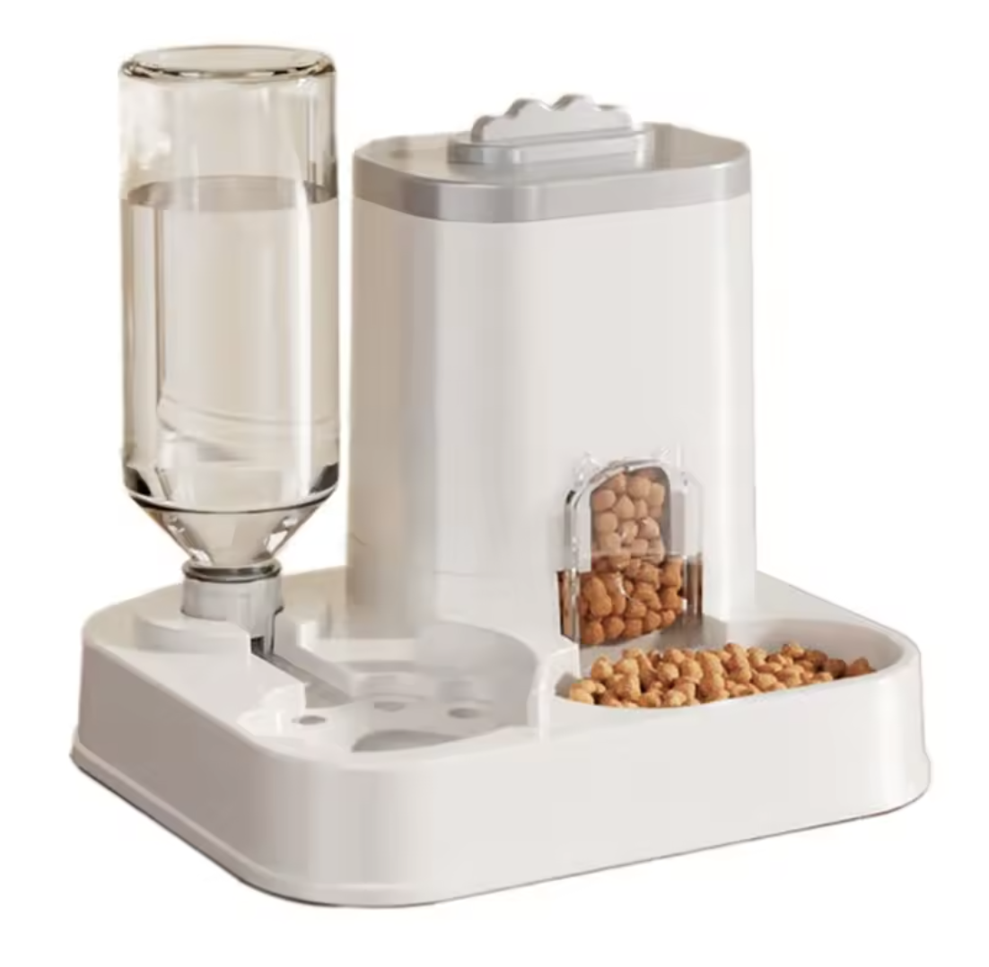 Автоматична поїлка для котів і собак зі вбудованим контейнером для корму ∙ Поїлка-кормушка 2 в 1 для домашніх тварин - мініатюра 3