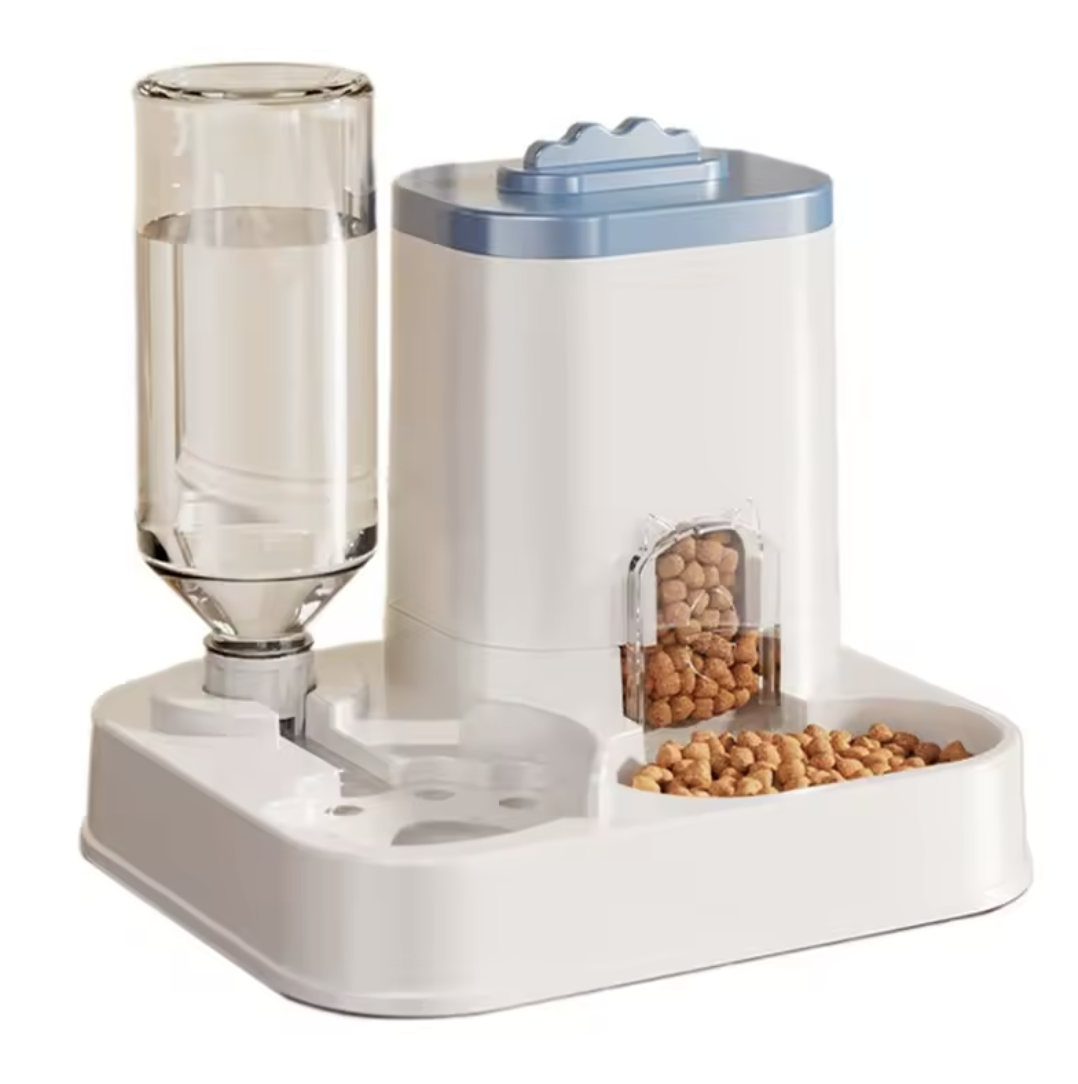 Автоматична поїлка для котів і собак зі вбудованим контейнером для корму ∙ Поїлка-кормушка 2 в 1 для домашніх тварин - мініатюра 6