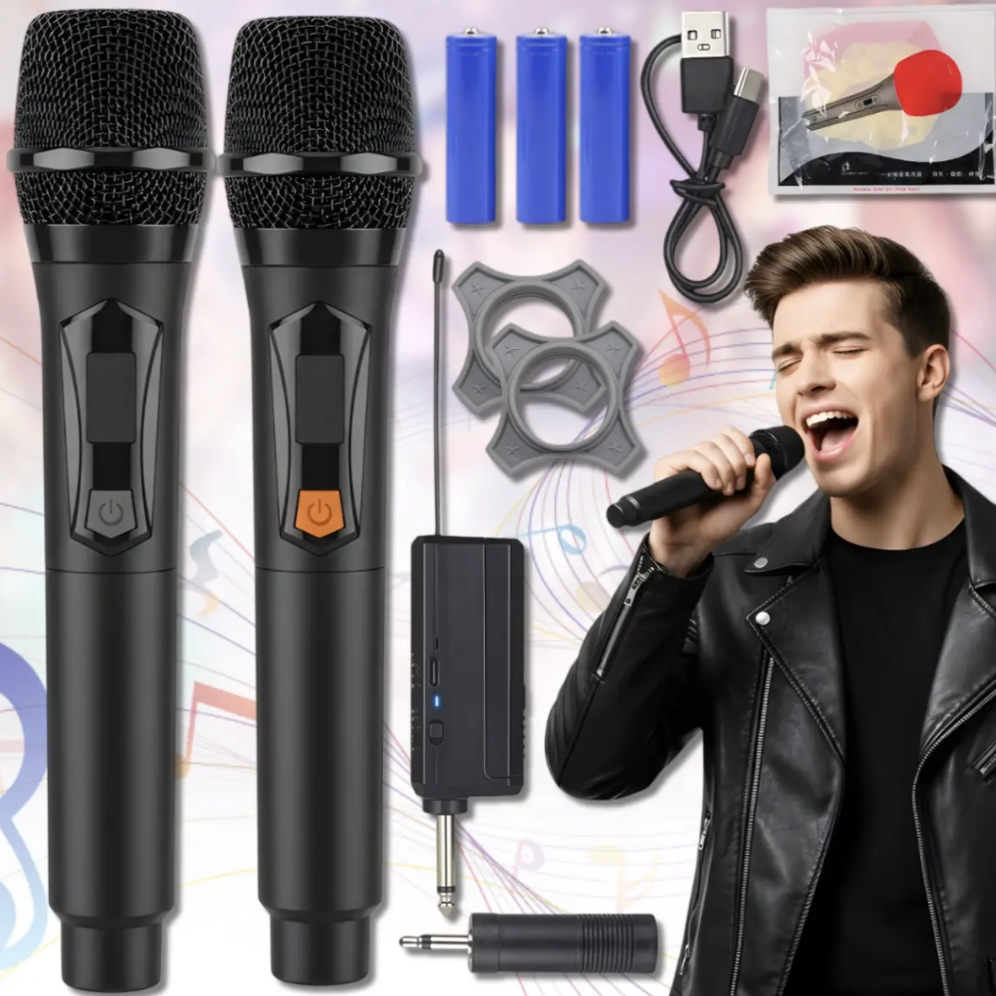 Бездротові мікрофони UHF TTD-M12 ∙ Караоке-система UHF TTD-M12 на два мікрофони