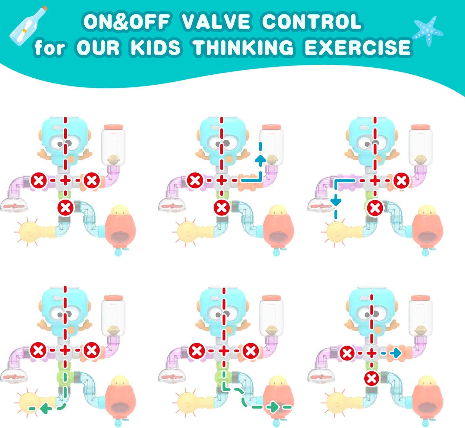 Іграшка для ванни Ingbaby Робот Водний фонтан 21 деталь ∙ Водна Ingbaby Робот іграшка-фонтан для купання - мініатюра 5
