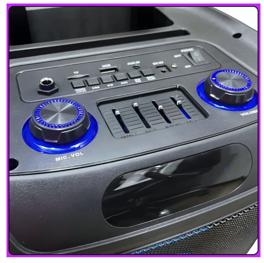 Колонка Bluetooth Wireless Speaker TTD-1209 з мікрофонами і пультом ДУ ∙ Портативна TTD-1209 Bluetooth колонка 12" - мініатюра 4