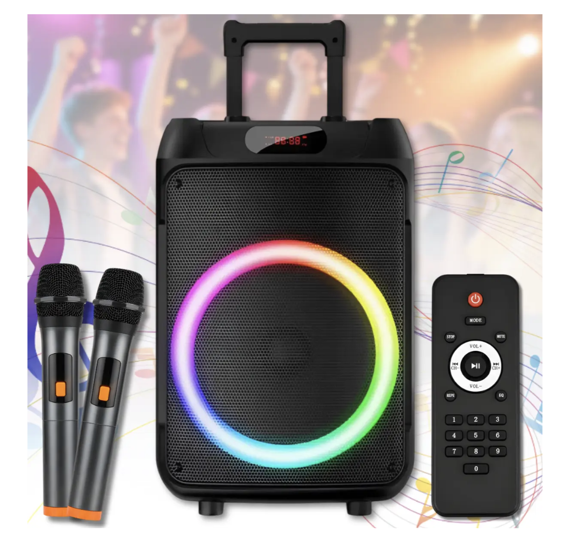 Колонка Bluetooth Wireless Speaker TTD-1209 з мікрофонами і пультом ДУ ∙ Портативна TTD-1209 Bluetooth колонка 12" - мініатюра 6