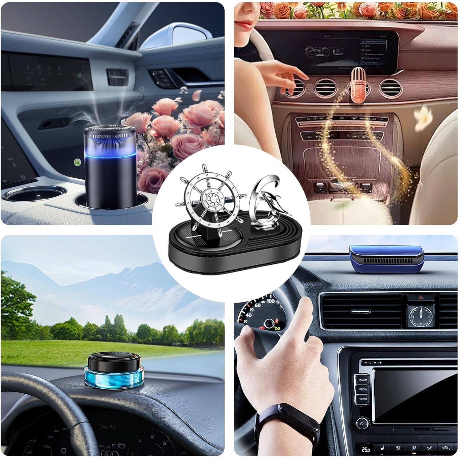 Освіжувач повітря, обертовий автоароматизатор КАПІТАН XL-8 ∙ Автомобільний ароматизатор КАПІТАН AND-8 на сонячній панелі - мініатюра 5