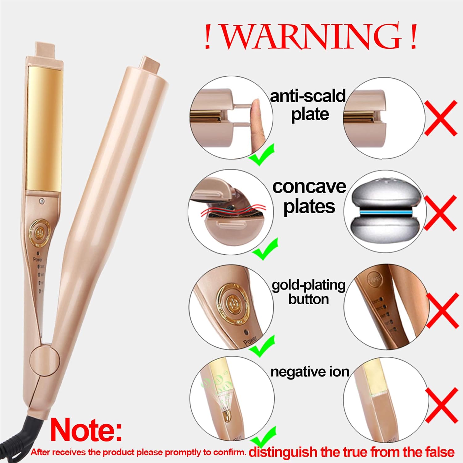 Плойка спіральна HAIR CurlingIron 2в1 WA-1 ∙ Універсальна плойка WA-1 для завивки та випрямлення волосся - мініатюра 6