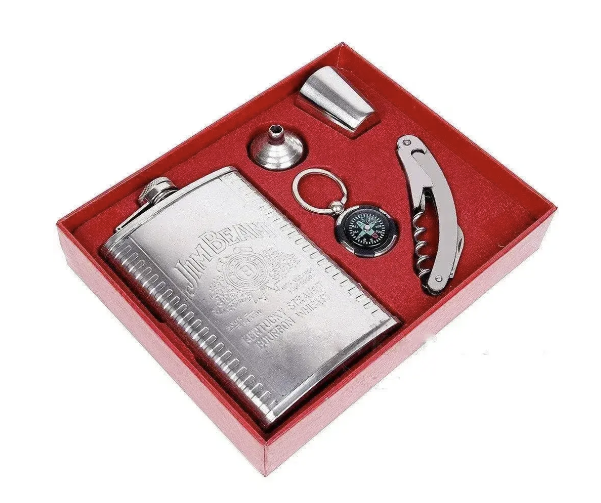Подарунковий набір фляга + компас + мультиніж XL-5508 ∙ Чоловічий подарунковий набір wine XL-5508 для туризму та відпочинку