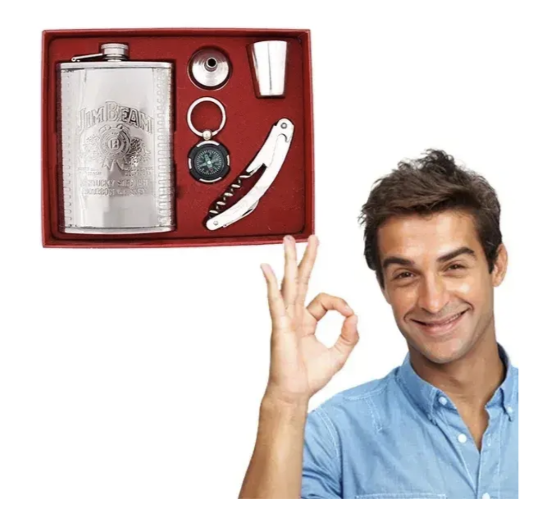 Подарунковий набір фляга + компас + мультиніж XL-5508 ∙ Чоловічий подарунковий набір wine XL-5508 для туризму та відпочинку - мініатюра 3