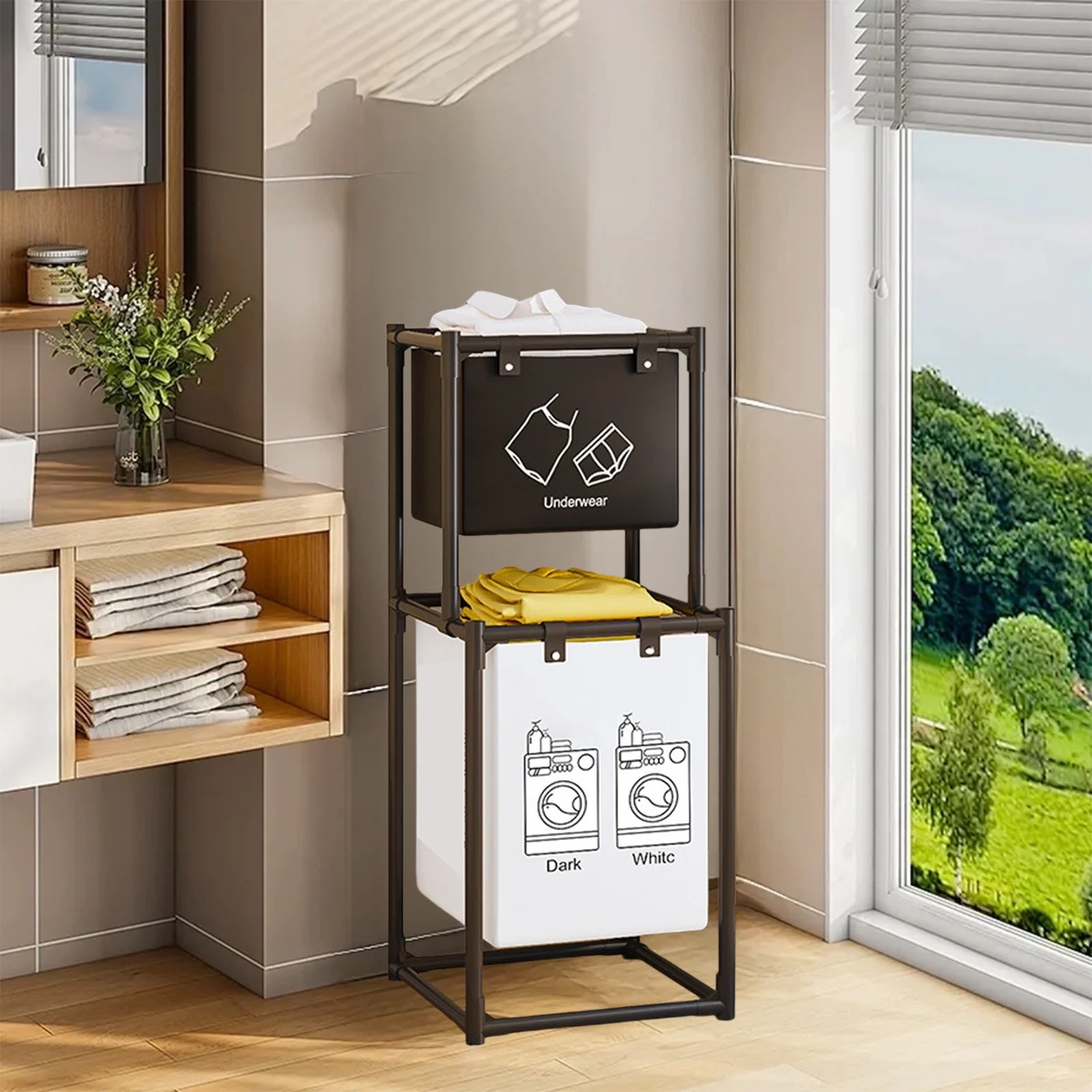 Корзина для білизни SKLM-23 ∙ Стильна та практична корзина для білизни SKLM-23 - мініатюра 3