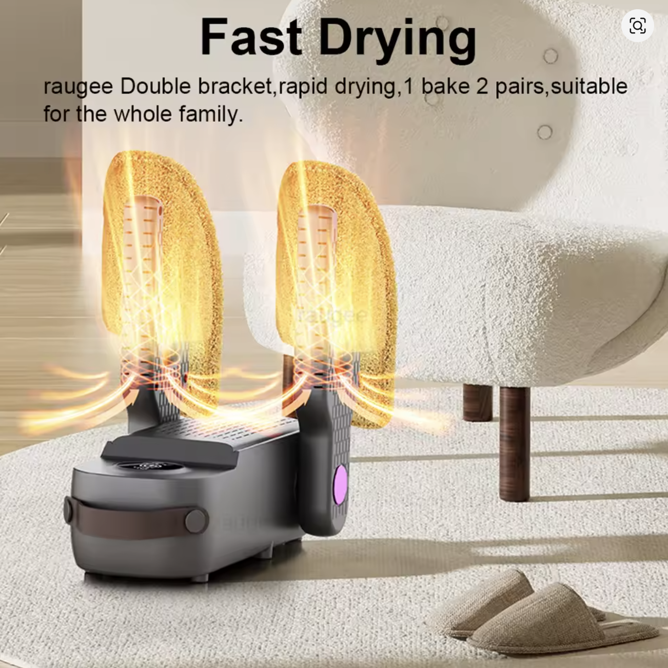 Сушарка для взуття електрична на 2 пари взуття BLACK Shoe Dryer 4743 ∙ Електрична сушарка для взуття 4743 на 2 пари - мініатюра 2