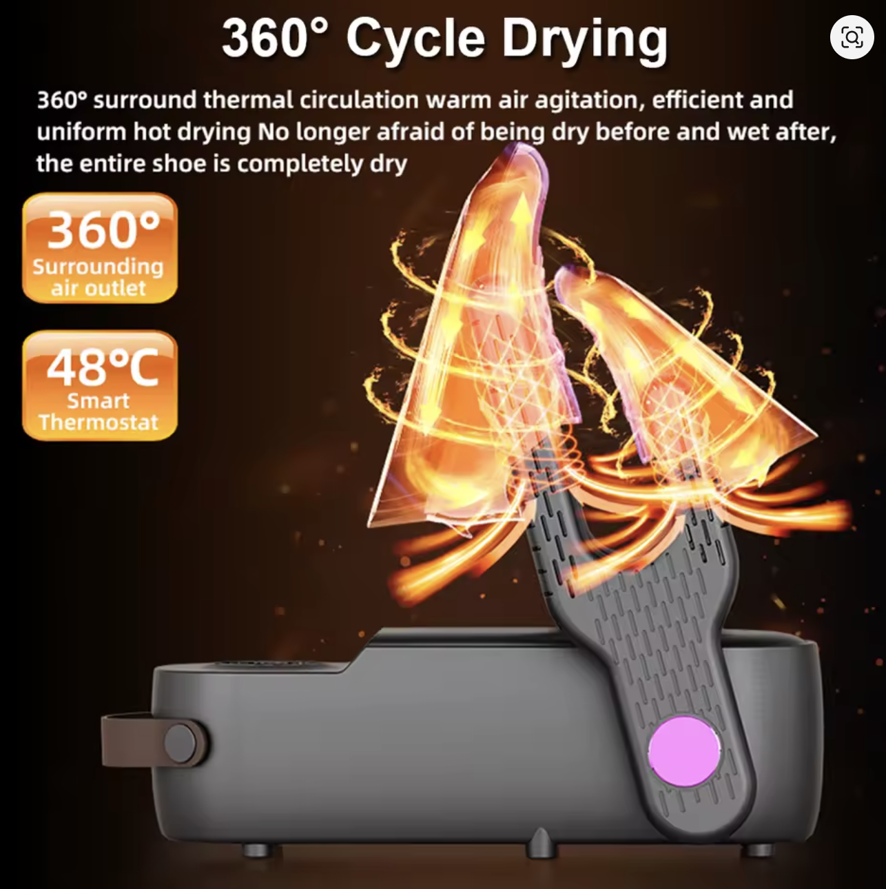 Сушарка для взуття електрична на 2 пари взуття BLACK Shoe Dryer 4743 ∙ Електрична сушарка для взуття 4743 на 2 пари - мініатюра 3