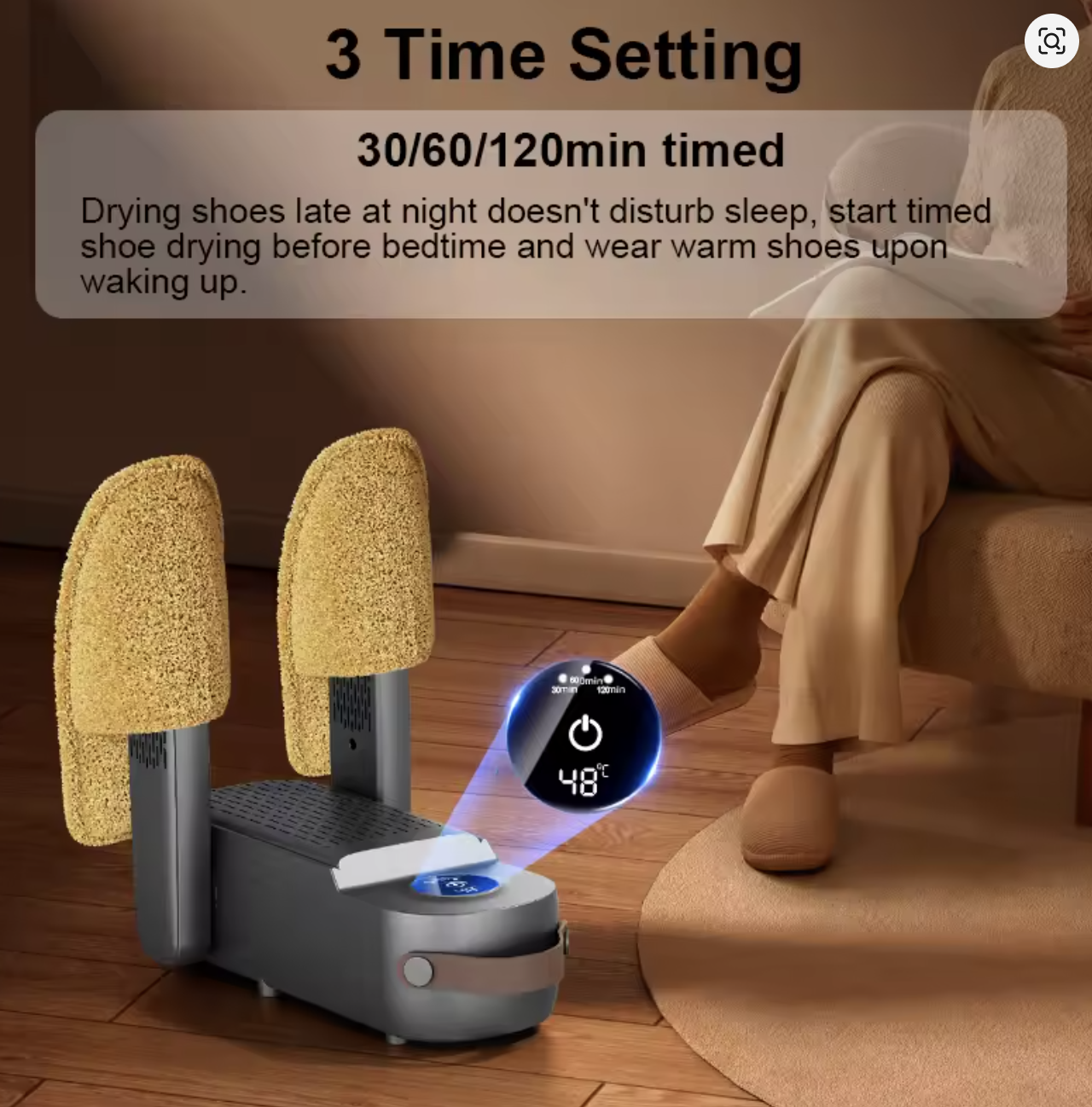 Сушарка для взуття електрична на 2 пари взуття BLACK Shoe Dryer 4743 ∙ Електрична сушарка для взуття 4743 на 2 пари - мініатюра 4