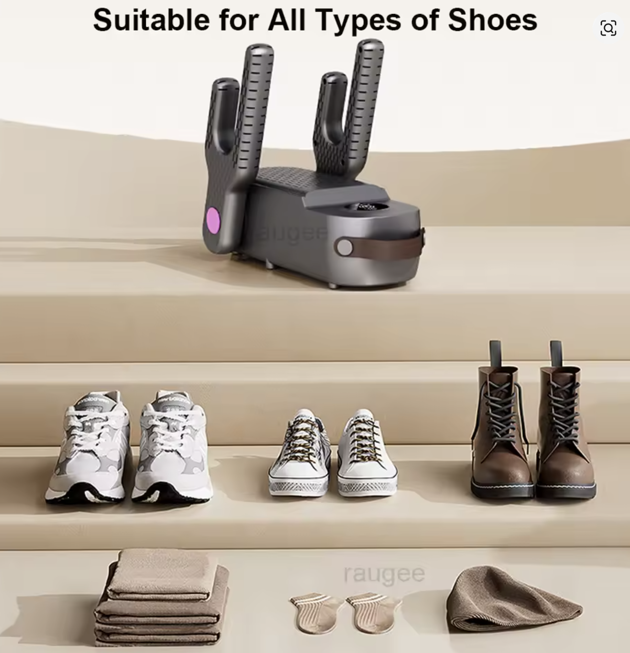 Сушарка для взуття електрична на 2 пари взуття BLACK Shoe Dryer 4743 ∙ Електрична сушарка для взуття 4743 на 2 пари - мініатюра 5