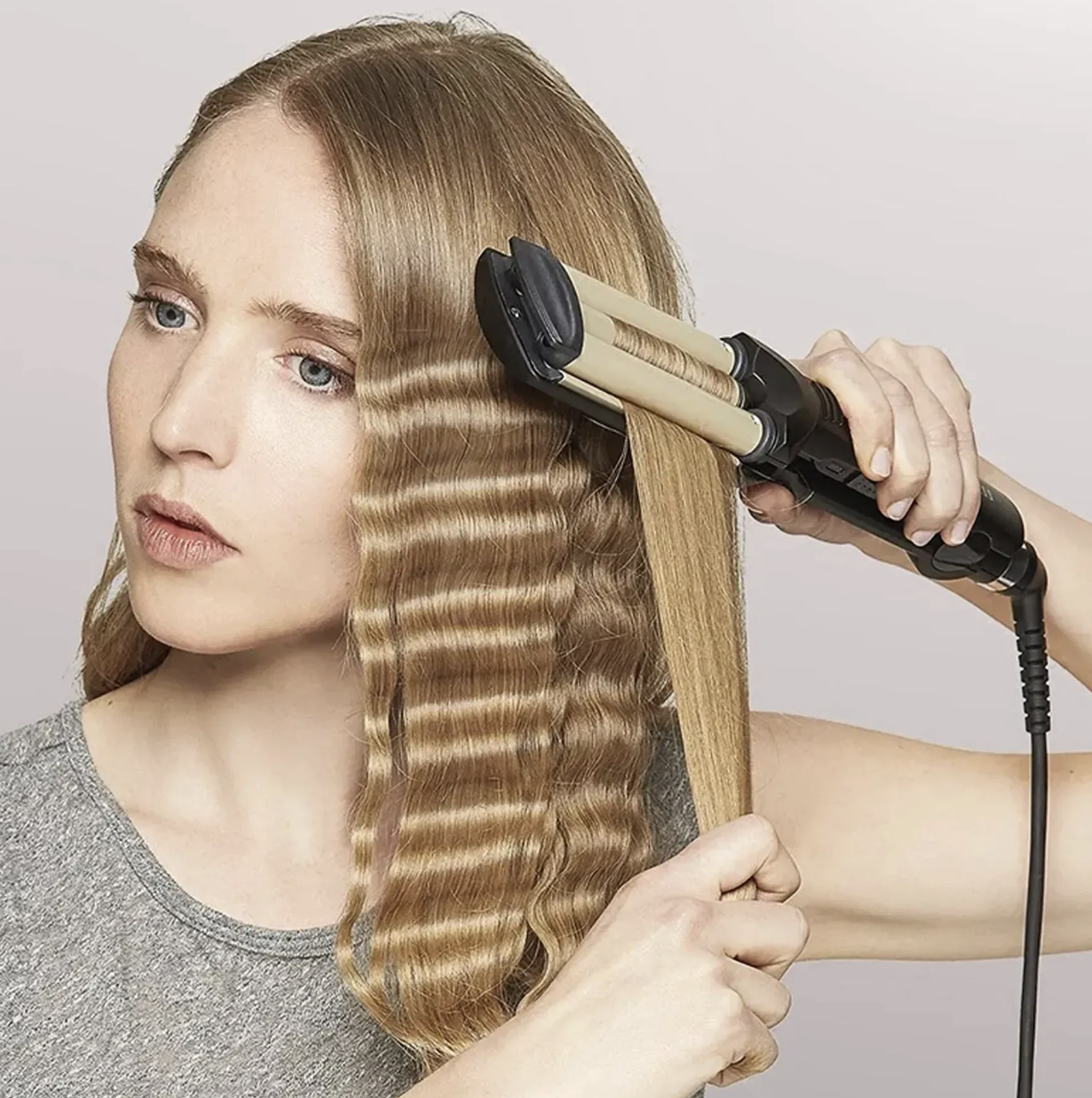 Потрійна плойка DT-2021 для створення чарівних хвиль і стильних локонів ∙ Плойка DT-2021 для великих локонів - мініатюра 7