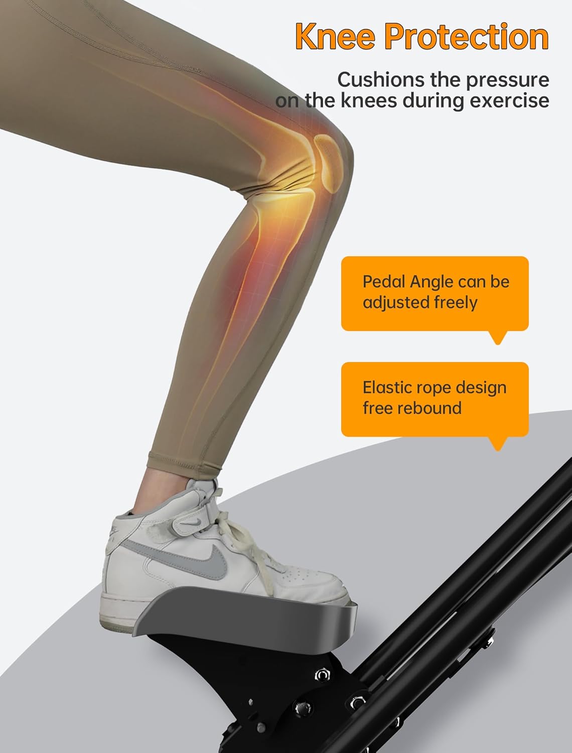 Посилений степпер зі сталі для тренувань вдома чорний ∙ Домашній кардіостеппер для ніг та сідниць - мініатюра 8