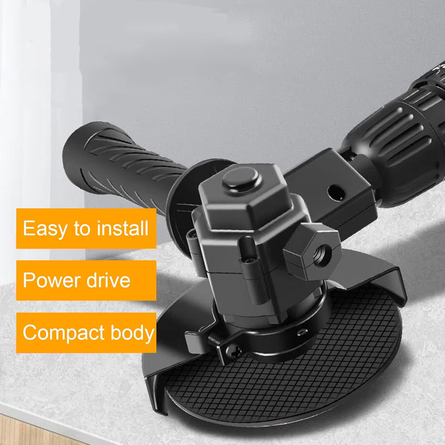 Насадка-болгарка на дриль / шуруповерт 308M ∙ Універсальна насадка-кутова шліфмашина 308M - мініатюра 9