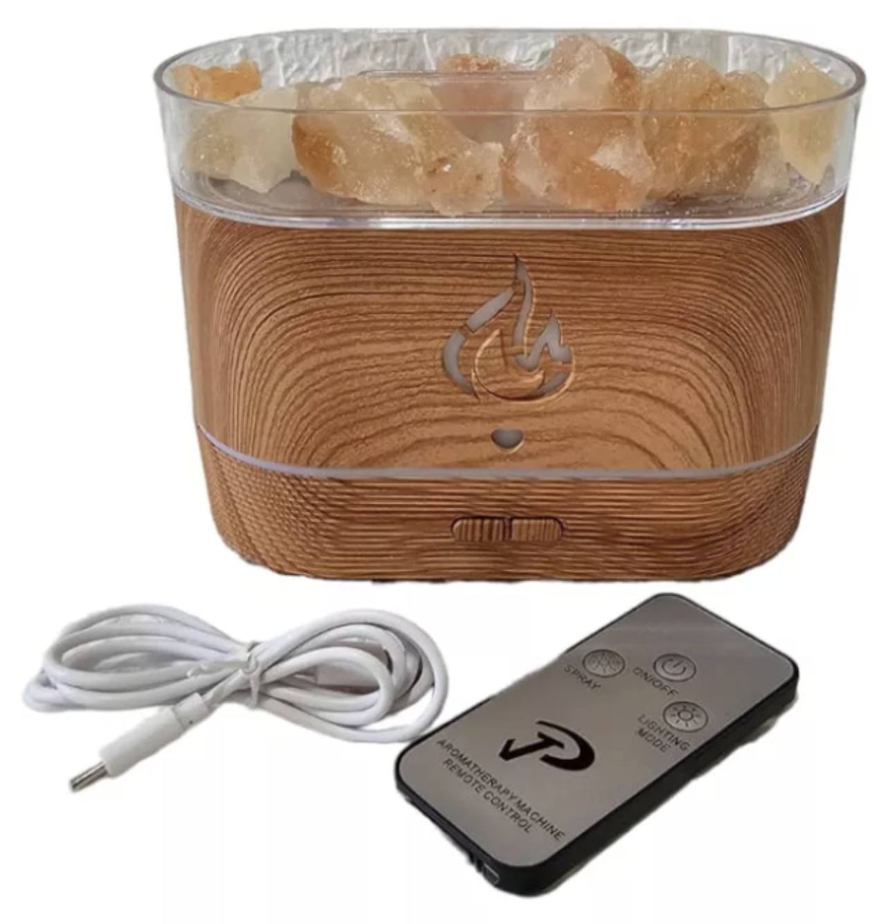 Зволожувач повітря з камінням Aroma Diffuser UV-1/FT-1928 з функцією зволоження ∙ Настільна соляна лампа Aroma Diffuser UV-1/FT-1928