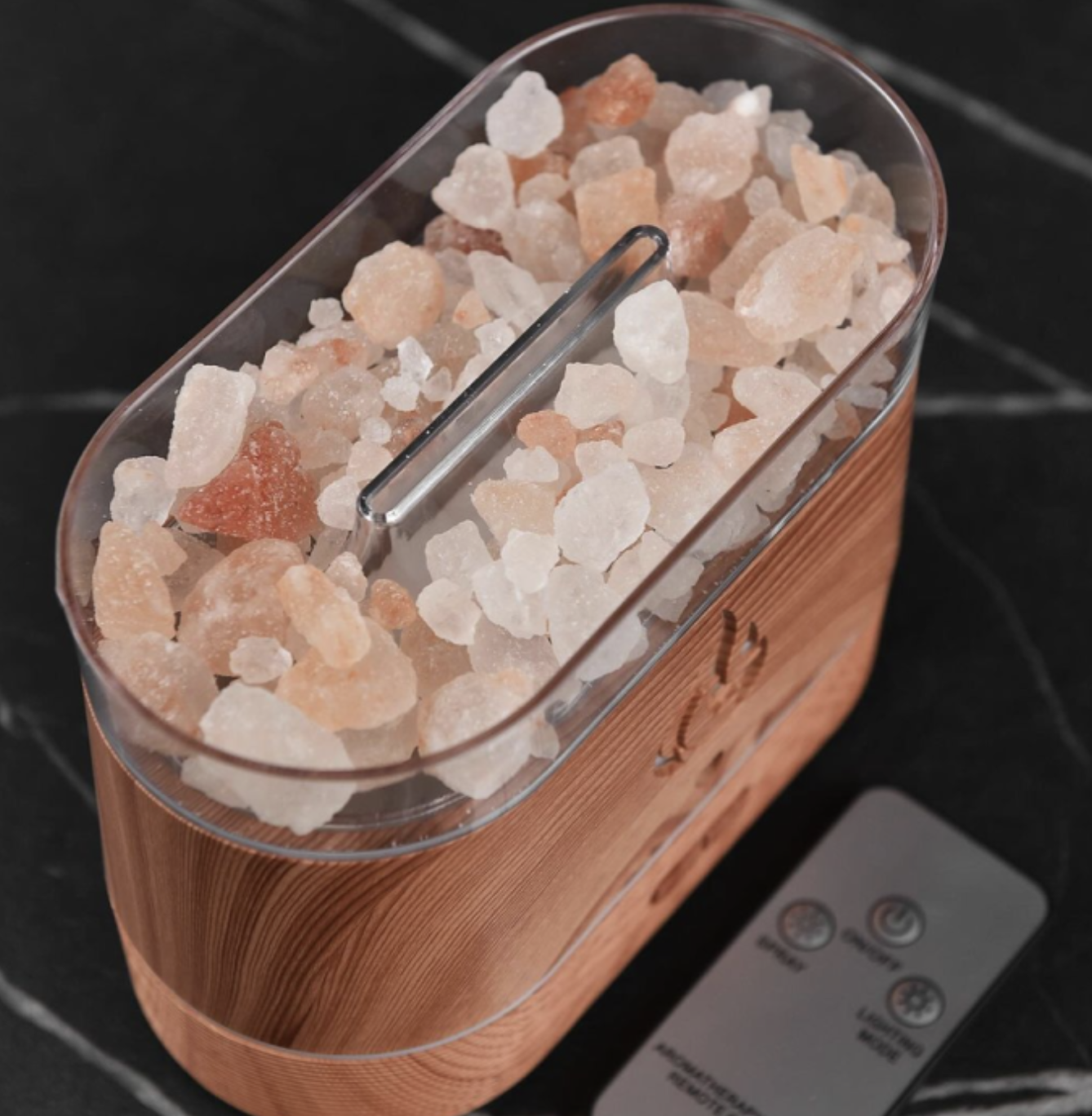 Зволожувач повітря з камінням Aroma Diffuser UV-1/FT-1928 з функцією зволоження ∙ Настільна соляна лампа Aroma Diffuser UV-1/FT-1928 - мініатюра 4