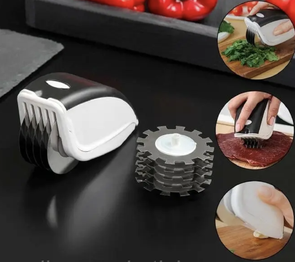 Кухонний ніж-подрібнювач Rolling Mincer W-53 з насадками і пресом для часнику - мініатюра 7