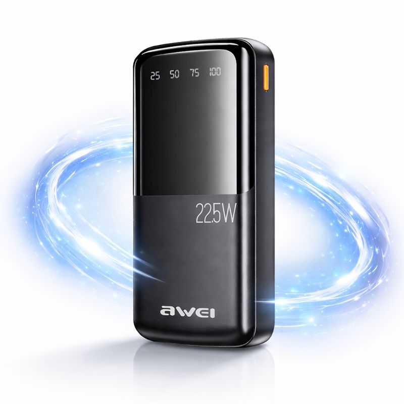 Повербанк AWEI P13K 20000 мАг 22.5W з PD/QC 3.0 і LED-дисплеєм - мініатюра 9