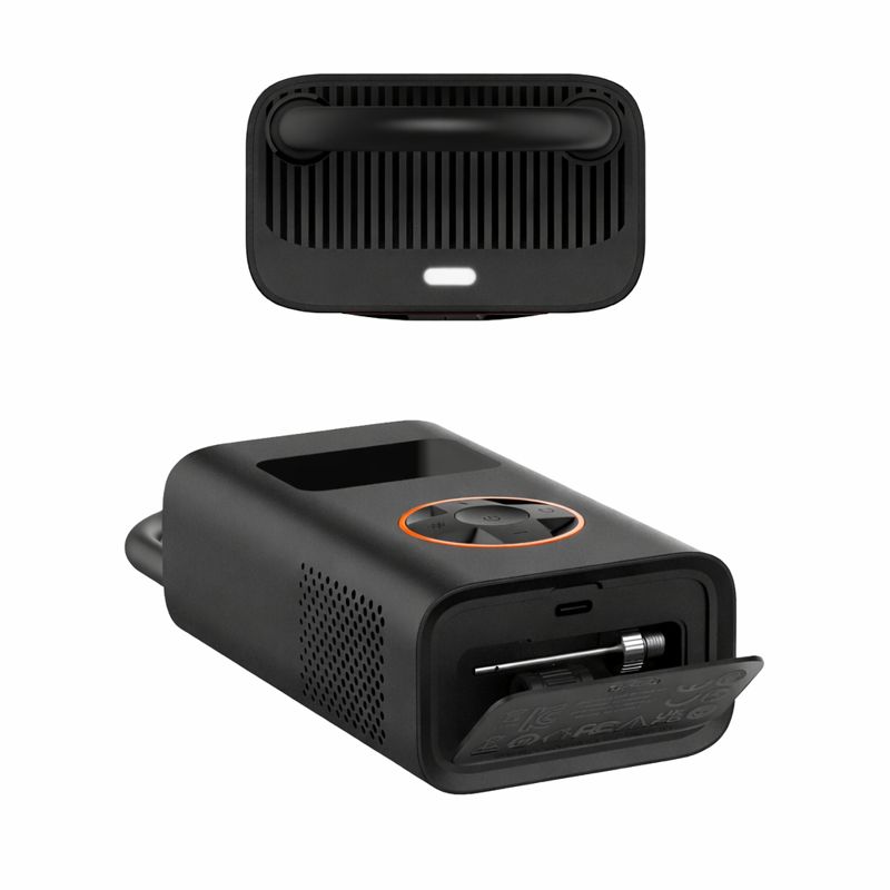 Бездротовий компресор ATJ-005 з автовідключенням, дисплеєм, LED-ліхтарем і Power Bank - мініатюра 3