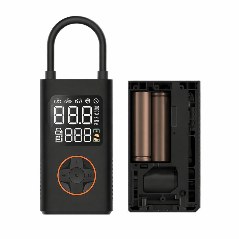 Бездротовий компресор ATJ-005 з автовідключенням, дисплеєм, LED-ліхтарем і Power Bank - мініатюра 5