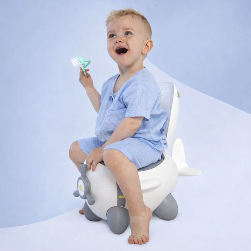 Дитячий горщик-вертоліт з кришкою, м'яким сидінням і знімним контейнером - мініатюра 5